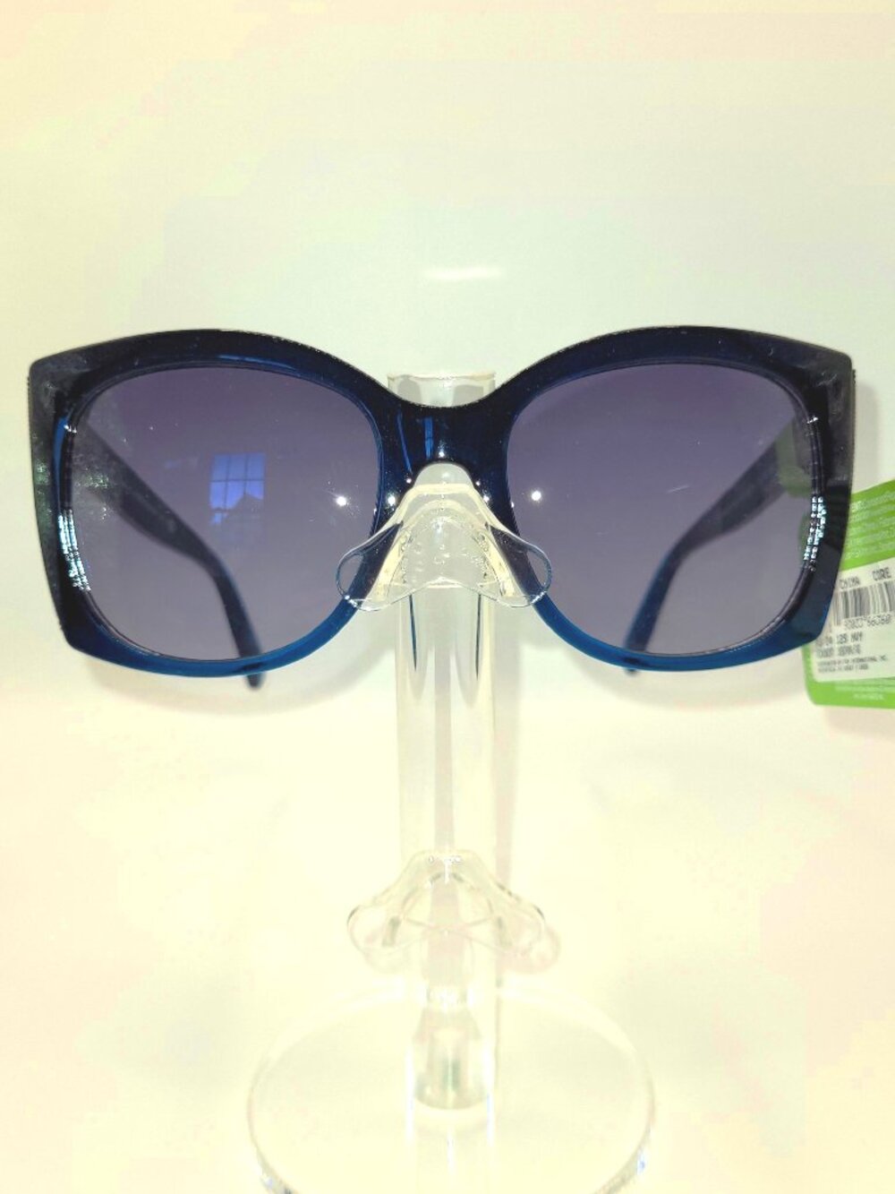 FG Oversized Square Cat Eye Sunglasses in Gradient Black and Blue